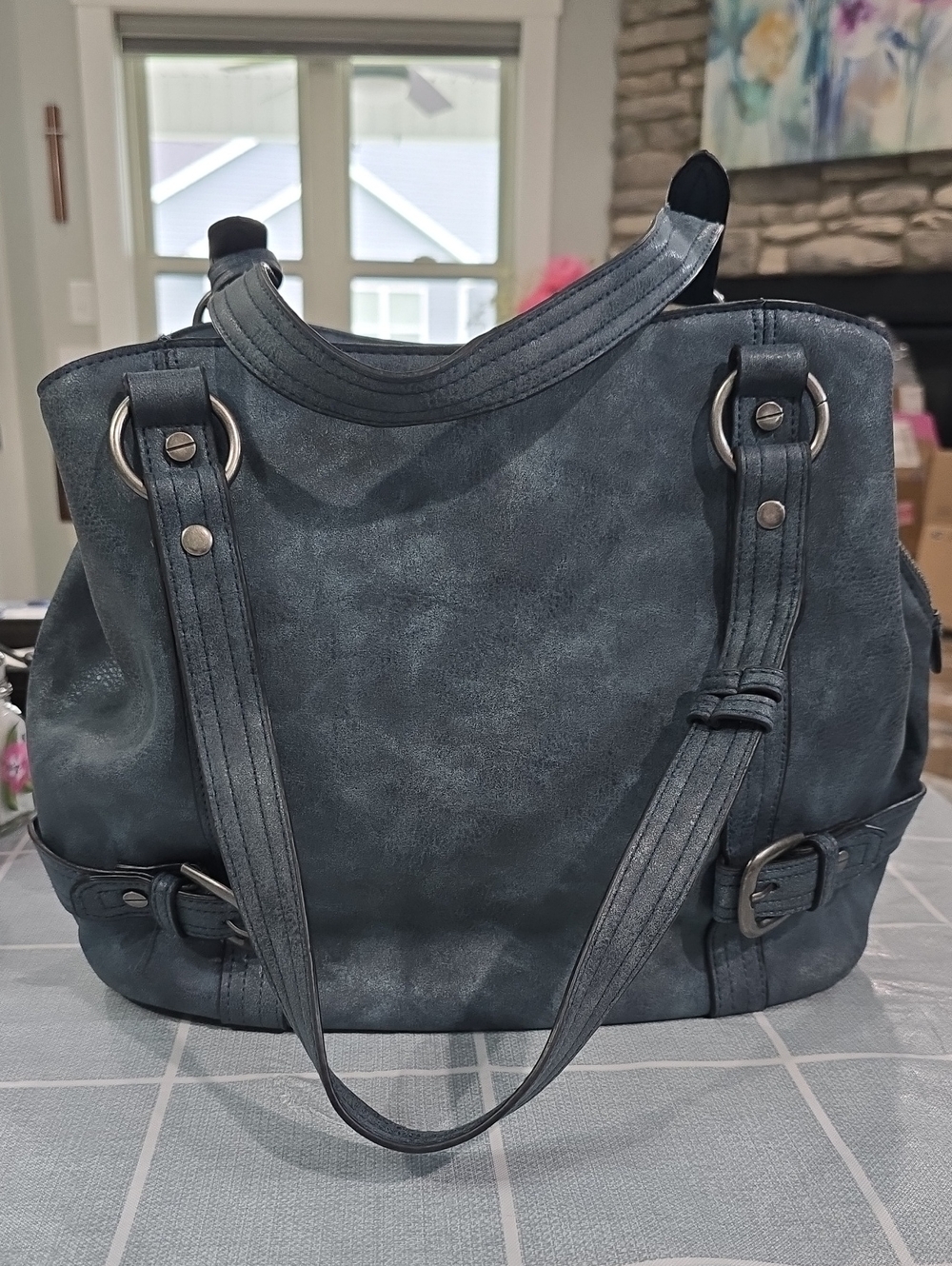 Classic Women's Tote Bag in Slate Blue